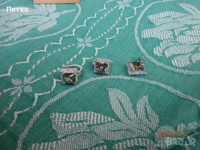 Рядък  комплект майсторска изработка маркировка  на  трите 925, снимка 14 - Антикварни и старинни предмети - 52605183