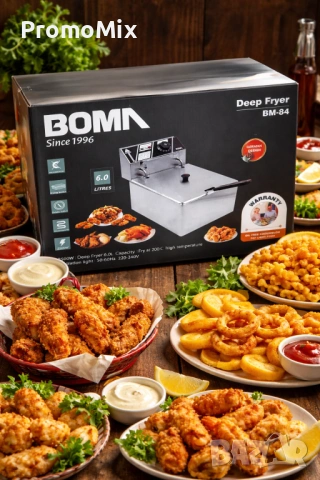Професионален фритюрник Boma BM84 2500W 6 литра Professional , снимка 2 - Фритюрници - 53085379
