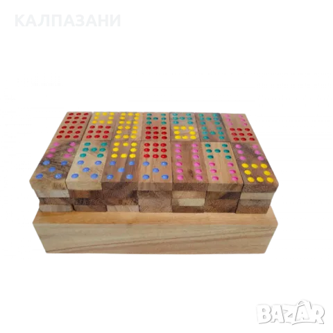 Класическо дървено домино от 56 плочки - ръчна изработка LG016