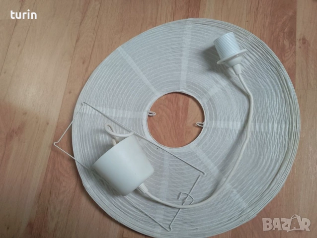 Сгъваем хартиен абажур от икеа, снимка 6 - Лампи за таван - 53009821