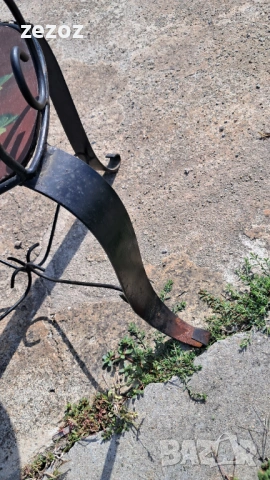 Стол винтидж- метал и дърво, снимка 8 - Столове - 53562111