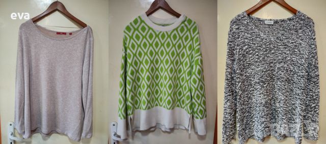Дамски пуловери, ХЛ - 3 бр., снимка 1 - Блузи с дълъг ръкав и пуловери - 46097139