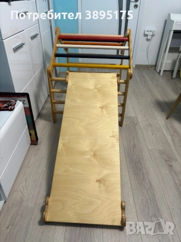 Триъгълник на Пиклер с люлка и пързалка, снимка 2 - Детски люлки - 53589500