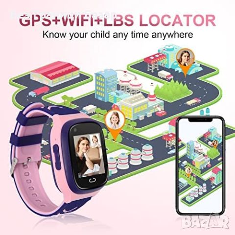 Нов детски смарт часовник с двупосочни обаждания и GPS - видео чат, снимка 5 - Смарт гривни - 46437432