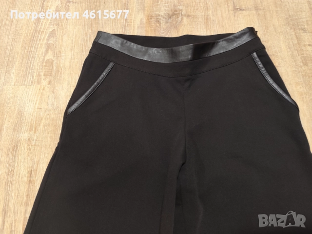 готин панталон с широки крачоли и кожа , снимка 4 - Панталони - 52055742