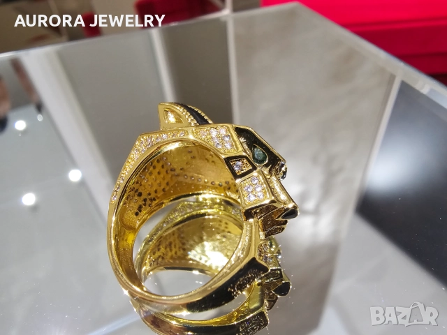 CARTIER Panthere de Cartier Big Gold Diamonds Пръстен, снимка 7 - Пръстени - 52972448