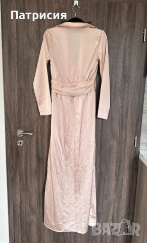 Нова Рокля, марка Pretty Little Thing, цвят шампанско/розов, материя сатен,за бал или гост на сватба, снимка 7 - Рокли - 54219492