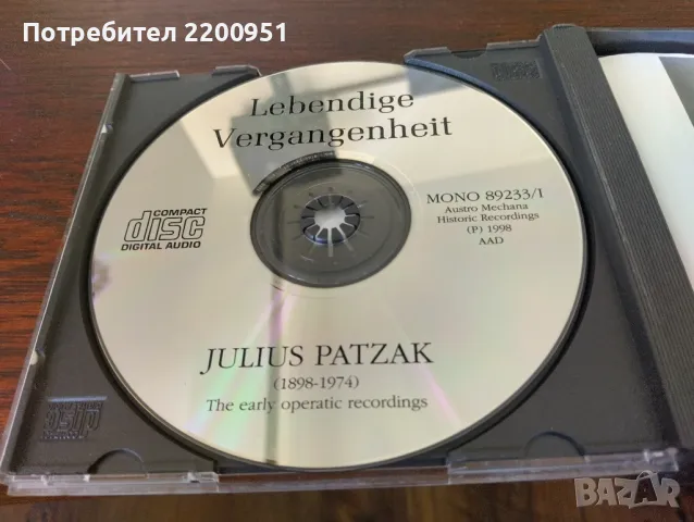 JULIUS PATZAK, снимка 4 - CD дискове - 47429368