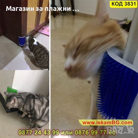 Масажираща четка за ъгли за котки - КОД 3831, снимка 5 - За котки - 45133190