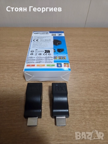 HOPE R адаптер от HDMI към RJ45, за разширение на видео сигнала до 30m, с предавател + приемник , снимка 1