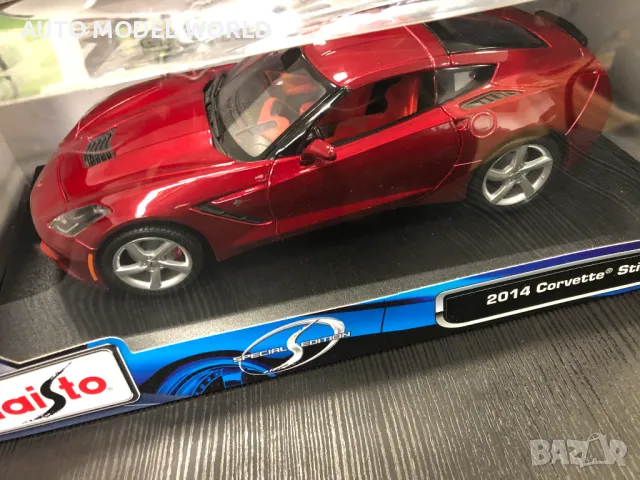 Метална колекционерска количка MAISTO CHEVROLET CORETTE STIGRAY 1:18, снимка 8 - Колекции - 47163233