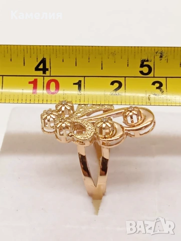 Златен пръстен , снимка 10 - Пръстени - 53607411