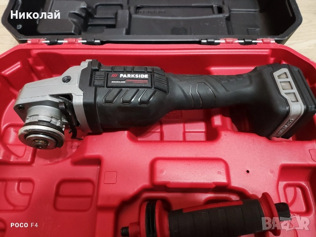 Акумулаторен ъглошлайф Parkside PWSAP 20 Li E6, снимка 2 - Други инструменти - 52960676