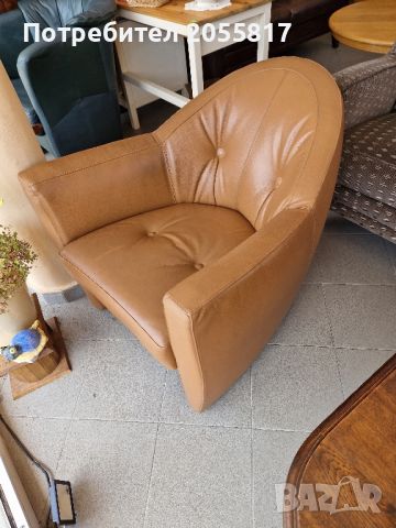 Кресло#естествена кожа , снимка 5 - Дивани и мека мебел - 46455170