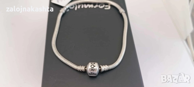 Сребърна-Гривна Pandora -22см, снимка 2 - Гривни - 51613132