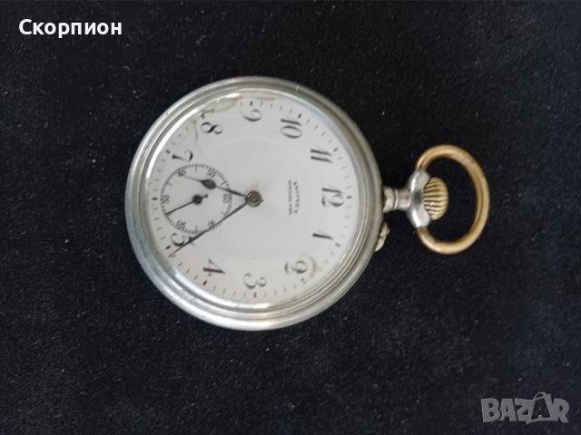 Швейцарски джобен СРЕБЪРЕН часовник - KNOPKE,S  SPEZIAL-UHR- 10 рубина, снимка 8 - Джобни - 46627680