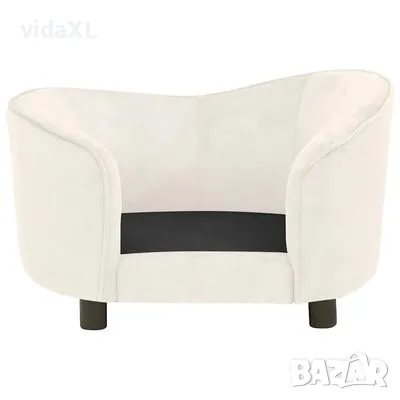 vidaXL Диван за кучета, кремав, 69x49x40 см, плюш（SKU:171025）, снимка 4 - За кучета - 48995968