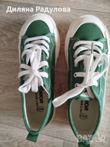 Зелени кецове - 38.5 номер, снимка 9 - Дамски ежедневни обувки - 54201465