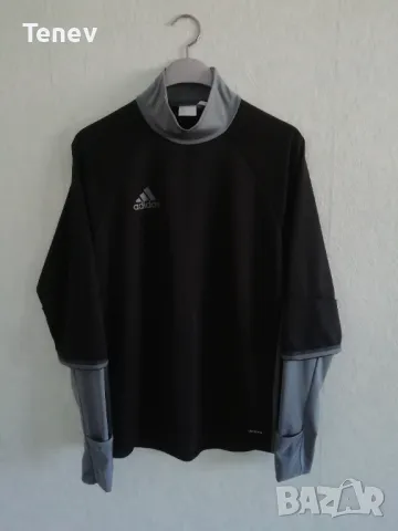 Adidas ново черно горнище блуза тренировъчно спортно размер M Climacool 