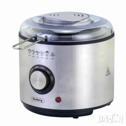 Фритюрник Rosberg R51980U, 950W, 1л., фиксиран съд, S/S, снимка 1 - Фритюрници - 45865286