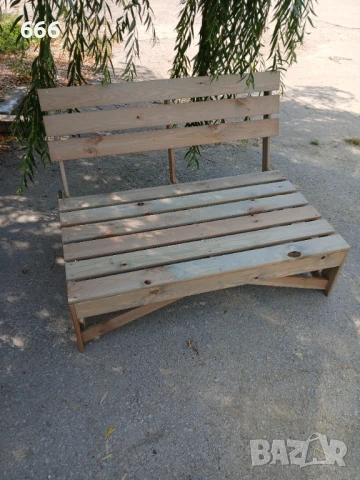 Дървена пейка с облегалка., снимка 5 - Други стоки за дома - 51165336