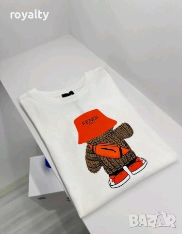 Fendi Бяла Дамска Тениска , снимка 2 - Тениски - 52898283