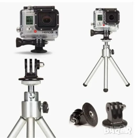 Оригинал PRAKTICA Немски МИНИ СТАТИВ 145-210 мм за Смартфони Фотоапарати Екшън Камери GoPro БАРТЕР, снимка 5 - Чанти, стативи, аксесоари - 51094143