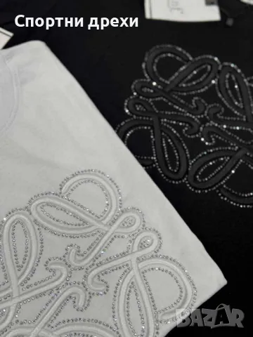 тениски супер лукс,с бродерия и с камъчета в бяло и в черноно, снимка 2 - Тениски - 49740463