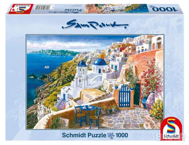 Пъзел "View from Santorin" Sam Park Schmidt 1000 части, снимка 1 - Пъзели - 49339862