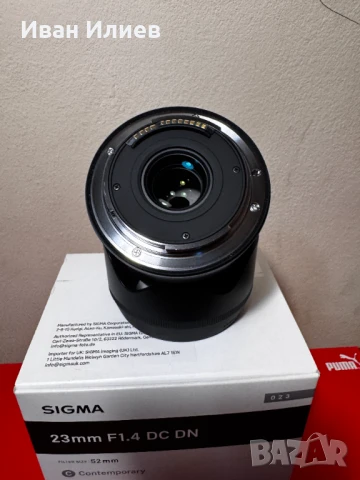 обектив Sigma 23mm f/1.4 DG DN Contemporary - Canon EOS R (RF), снимка 3 - Обективи и филтри - 51408388