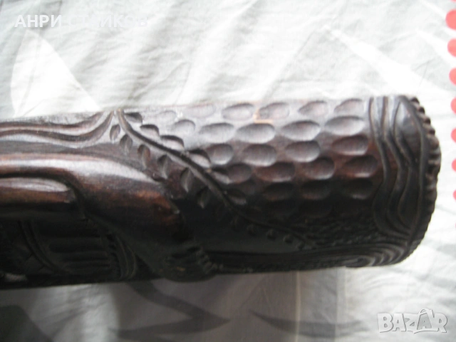Продавам ръчно изработена черна маска от дърво, снимка 11 - Антикварни и старинни предмети - 53432294