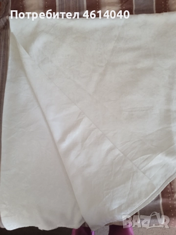 Ленена покривка за кръгла маса, снимка 2 - Покривки за маси - 52532546