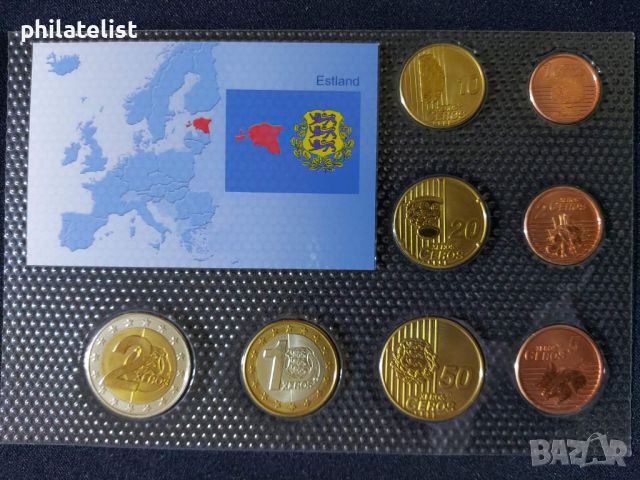 Пробен Евро Сет - Естония 2010 , 8 монети, снимка 3 - Нумизматика и бонистика - 45203531