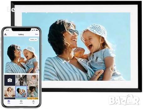 Нова 10.1 IPS Дигитална Фото Рамка 32GB WiFi Touch Micro SD за спомени снимки