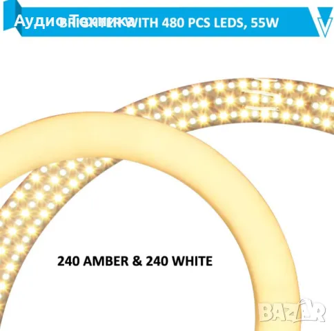 WISAMIC 18 инчова LED лампа със статив със сензорно и дистанционно управление , снимка 4 - Лед осветление - 50099166