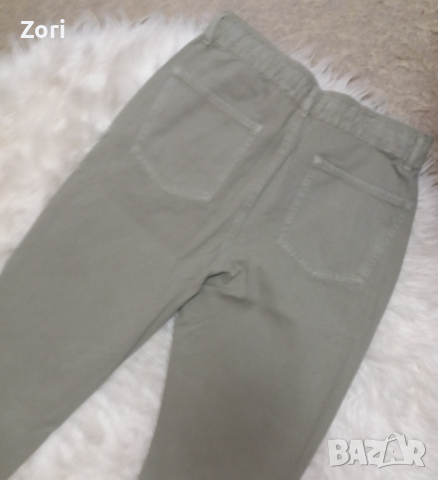 УНИКАЛНИ дънки/панталон момфит в цвят седж, снимка 4 - Дънки - 45055742