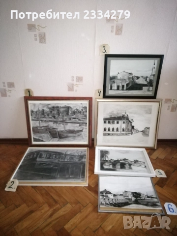 Картини ръчна графика места в гр. ЯМБОЛ" 