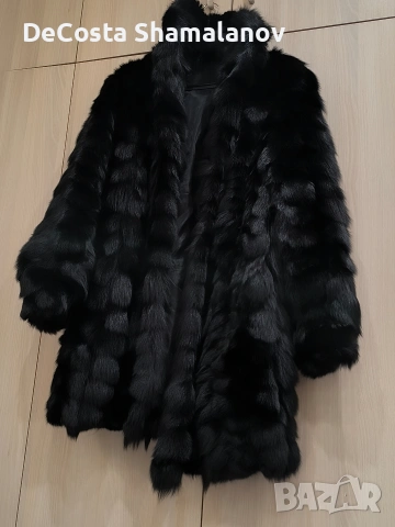 Палто с естествен косъм от лисица