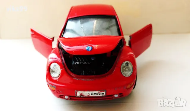 VOLKSWAGEN New Beetle Majorette - Мащаб 1:24, снимка 3 - Колекции - 49012400