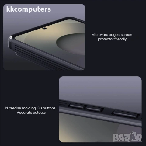 NILLKIN Camshield Pro Калъф за Samsung Galaxy A37 5G - PC+TPU, Плъзгащо капаче, Прозрачно-черен, снимка 5 - Калъфи, кейсове - 54053776