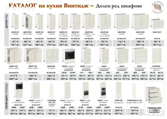 Кухни Винтидж Каймак МДФ 340/240 от модулни шкафове с Безплатен проект, снимка 8 - Кухни - 49111125