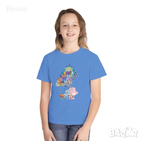 Унисекс тениска с ''Невероятният свят на Гъмбол'', снимка 4 - Детски тениски и потници - 51149150