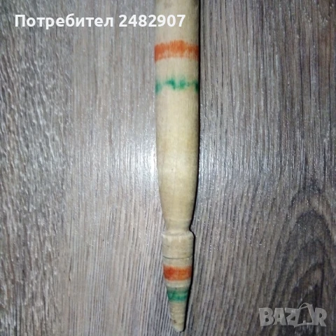 Старо дървено вретено, снимка 3 - Антикварни и старинни предмети - 50602817