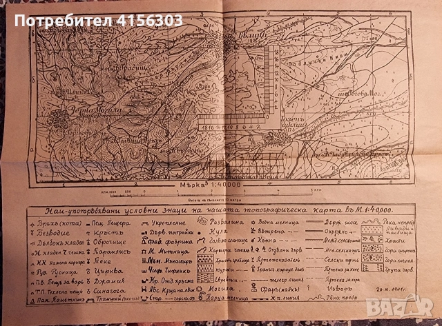 Малка топография. 1942., снимка 7 - Антикварни и старинни предмети - 53784134