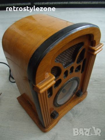 № 7613 стар радиоапарат -  Antique Radio VMR-5011 - EDUTEC  - Ретро вид  -излъчване - FM и MW - захр, снимка 2 - Други ценни предмети - 46337243