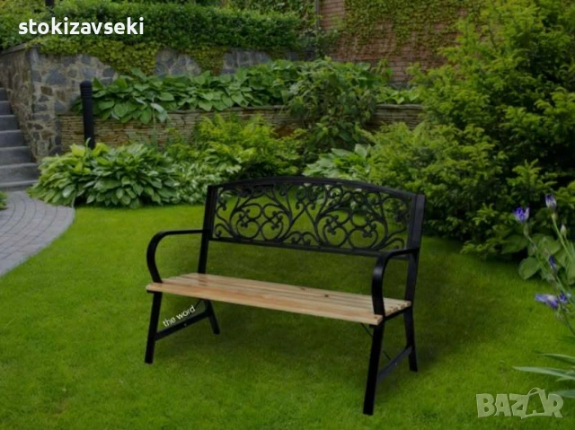 Елегантна градинска пейка GARDEN LINE – здрава болтова конструкция, снимка 4 - Градински мебели, декорация  - 54070444