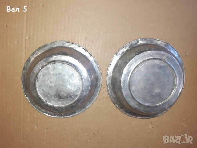 Стари медни сахани , калайдисани - 2 броя . Бакър , тас, снимка 2 - Антикварни и старинни предмети - 53650373