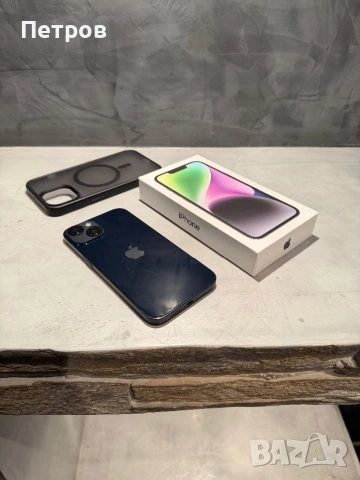 КАТО ЧИСТО НОВ Iphone 14 128 GB Midnight + подарък, снимка 4 - Apple iPhone - 52774300