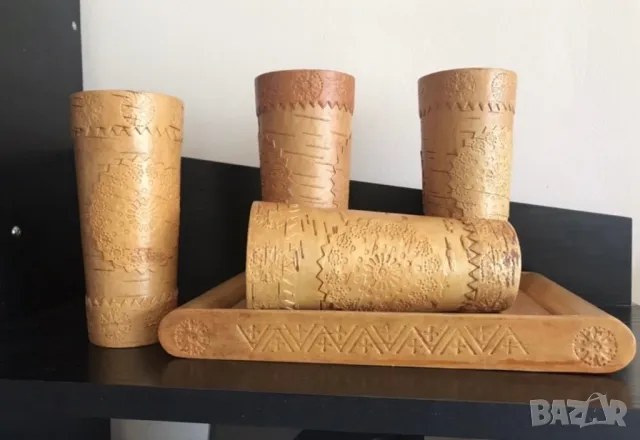 Бамбук и дърворезба - ръчна изработка; кошнички