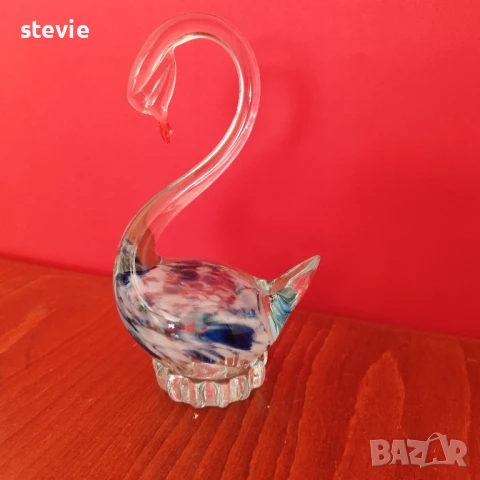 Стъклен лебед, снимка 2 - Статуетки - 50945818